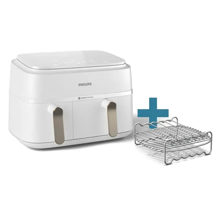 Airfryer Philips Série 3000 Airfryer à double panier - Blanc NA353/14