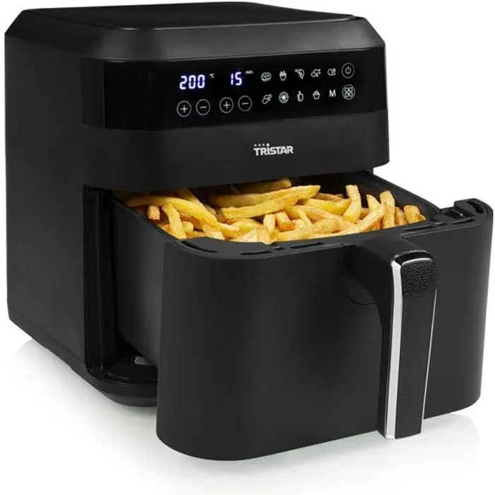 Airfryer Tristar FR-6999 - 15 kg de frites - 10 programmes - Fonction mémoire - Plastique - Noir - 6 L