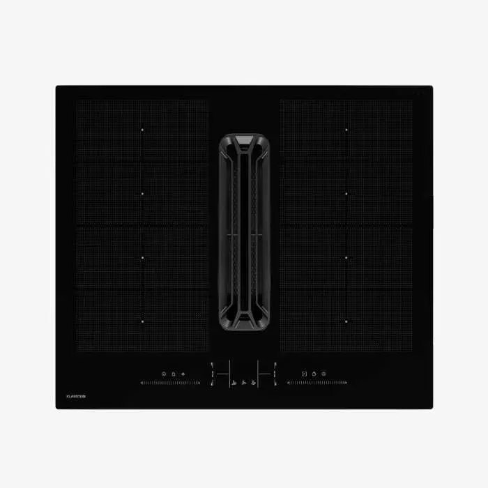 AirJet FlexPro 60cm 4 Feux Plaque Induction avec Hotte Intégrée Noir