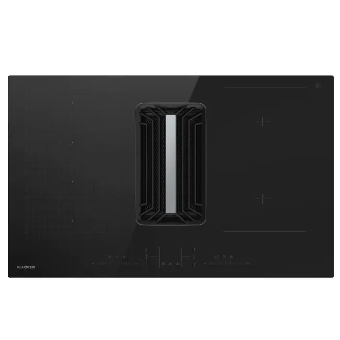 AirJet Hybrid 83cm 4 Feux Plaque Induction avec Hotte Intégrée Noir