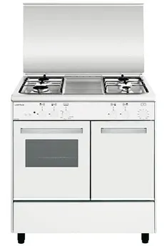 Airlux Alpha AA8PGWH2 - Cuisinière - pose libre - largeur : 80 cm - profondeur : 54.5 cm - hauteur : 90 cm - Blanc/inox — vue 2