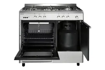 Airlux Alpha AA9PCGIX2 - Cuisinière - pose libre - largeur : 90 cm - profondeur : 60 cm - hauteur : 95 cm - avec système auto-nettoyant - classe B - acier inoxydable — vue 2