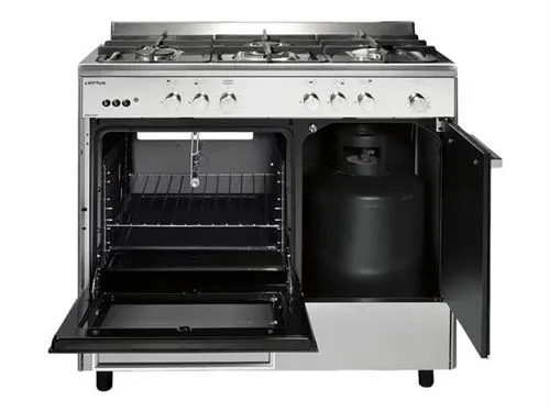 Airlux Alpha AA9PCGIX2 - Cuisinière - pose libre - largeur : 90 cm - profondeur : 60 cm - hauteur : 95 cm - avec système auto-nettoyant - classe B - acier inoxydable