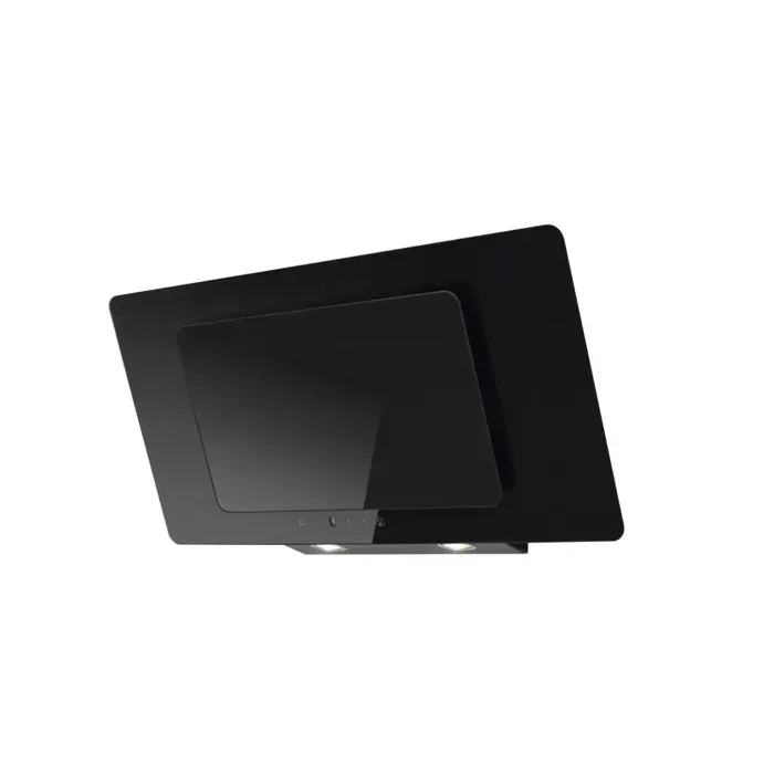 Airlux Hotte décorative inclinée 90cm 719m3/h verre/noir - AHMI971BK