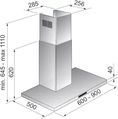 Airlux - Hotte Décorative Murale Ahbf971ix — vue 3