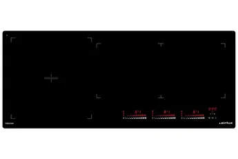 Airlux PANORAMIQUE ATIF930BK - Table de cuisson à induction - 3 plaques de cuisson - Niche - largeur : 80 cm - profondeur : 33 cm - noir — vue 2