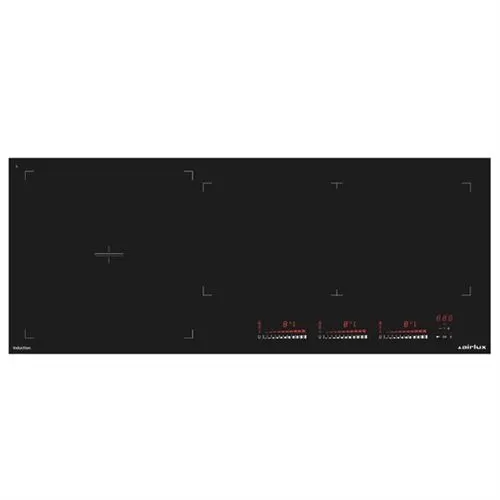 Airlux PANORAMIQUE ATIF930BK - Table de cuisson à induction - 3 plaques de cuisson - Niche - largeur : 80 cm - profondeur : 33 cm - noir