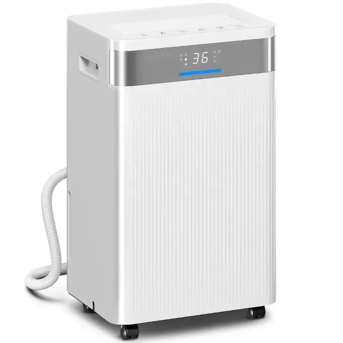 AIRPLUS Déshumidificateur 20 L/jour réservoir 45 L minuterie 24 h écran LED 3 modes déshumidification jusqu’à 40 m² blanc