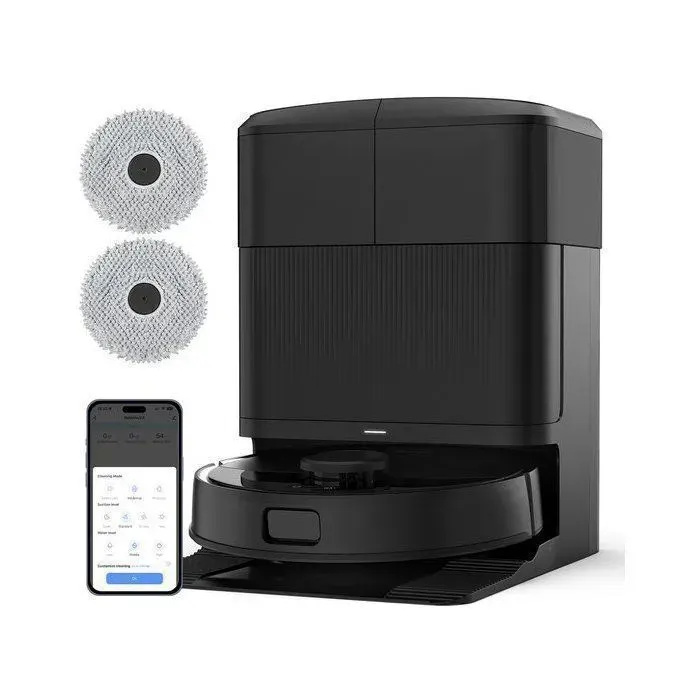 AIRROBO M2 Aspirateur Robot Laveur 12 KPa avec Double LiDAR 3D Vidage auto Jusquà 75 jours Séchage PTC à air chaud Lavage à 60°C