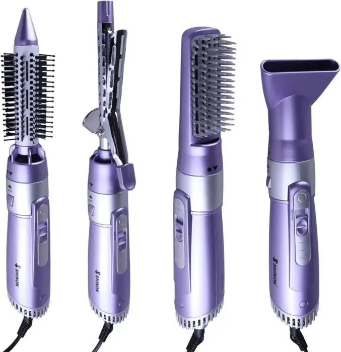Airstyler 4 En 1 Brosse Soufflante MultistylerSeche Cheveux Fer A Boucler Brosse Soufflante Brosse LissanteBrosse À Air Chaud Mu