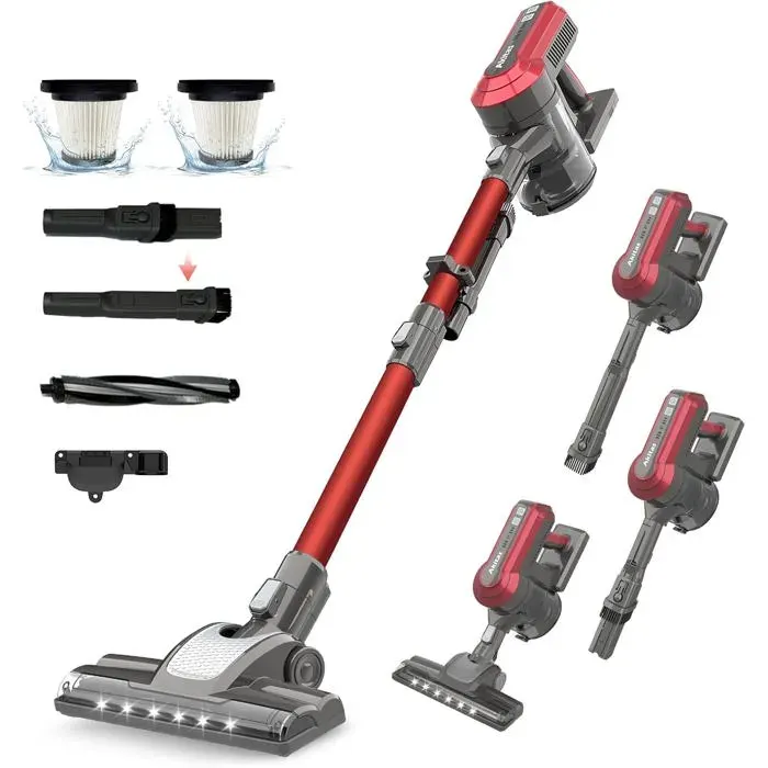 Akitas V10 Aspirateur Balai sans Fil 30V 450W Jusqua 50 Minutes 3 Vitesses Balai et a Main Moteur Numerique sans Balais (BLDC) Batt