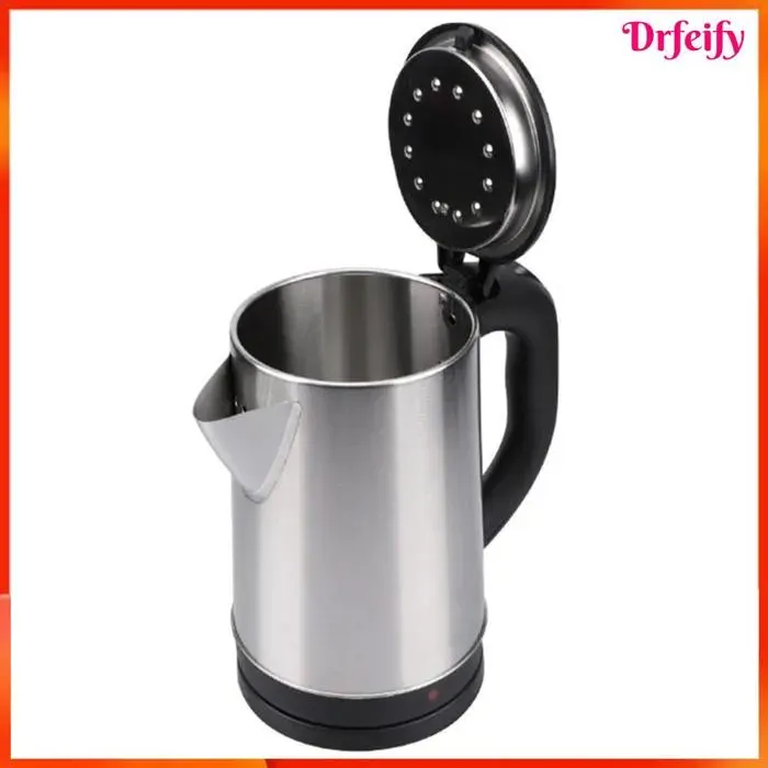 Akozon Bouilloire électrique en acier inoxydable de 2 2L Electric Water Kettle Black Practical 2L en electromenager bouilloire