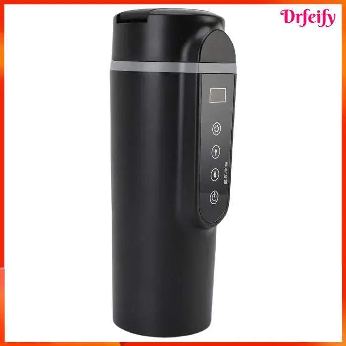 AKOZON Bouilloire électrique portable 500 ml pour voiture 12-24V 75W maintien au chaud