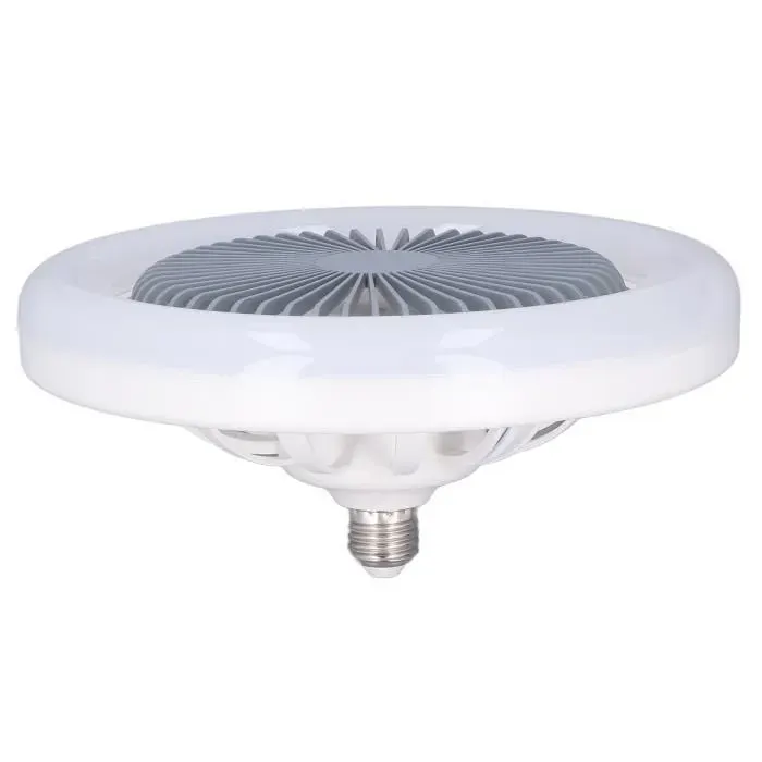 Akozon Lampe de ventilateur de plafond Ventilateur de plafond léger E27 30W Lampe de ventilateur LED réglable silencieuse pour