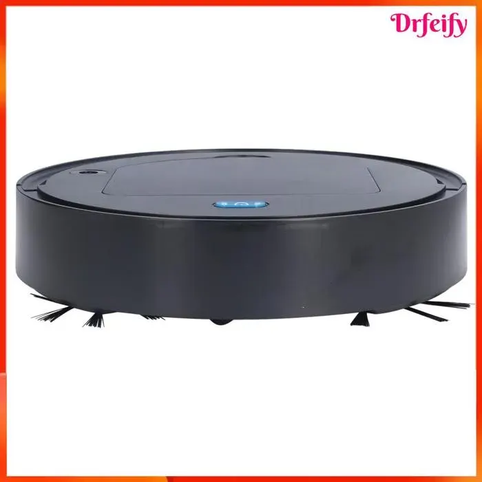 AKOZON Robot aspirateur 3-en-1 Noir – Balayage aspiration et nettoyage humide 90 min 55 dB