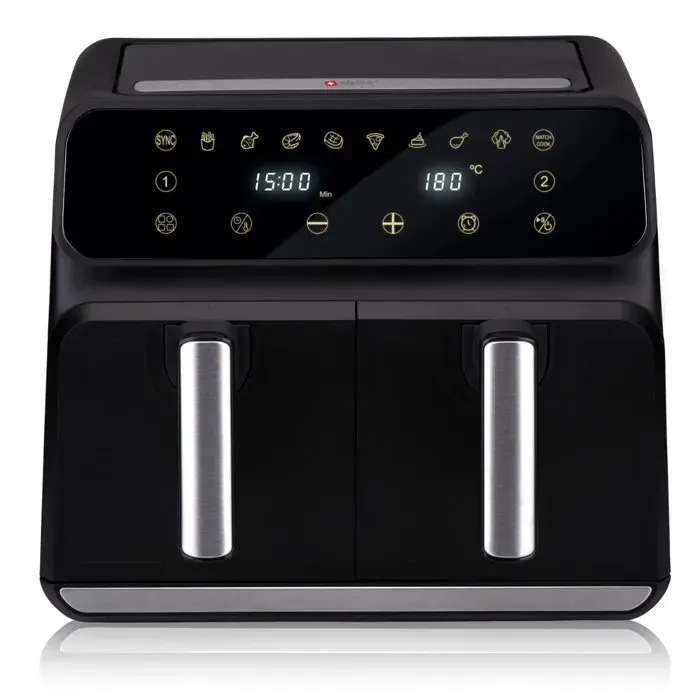 alpina Double Airfryer XXL - Friteuse à air chaud 2x4L