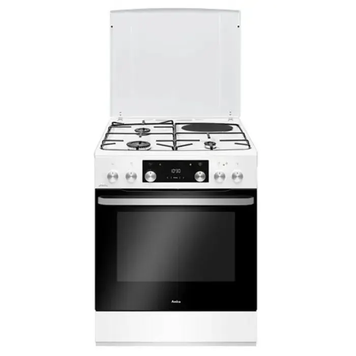 Amica Cuisinière mixte 77l 4 feux blanc - ACM7035RB