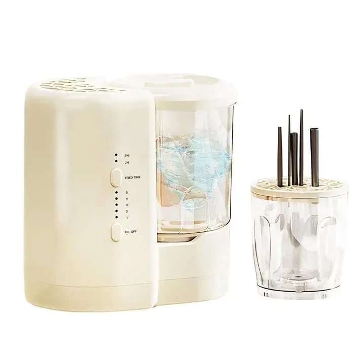 Appareil 2-en-1 électrique - Nettoyeur de pinceaux et mini lave-linge pour sous-vêtements - Avec séchage et 2 contenants