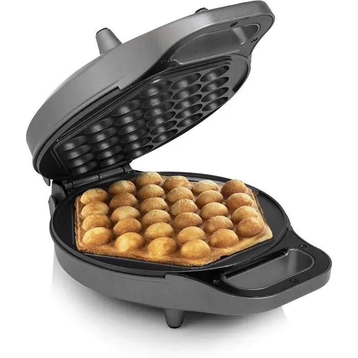 Appareil À Bubble Waffles – Gaufrier Hexagonal À Structure En Bulles Plaques Antiadhésives Idéal Pour Snacks Sucrés Et Salés