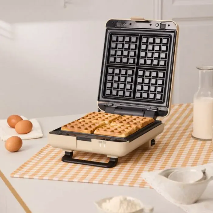 Appareil à croque-monsieur et gaufrier - CREATE - Plaques interchangeables - Gril intégré - Revêtement antiadhésif