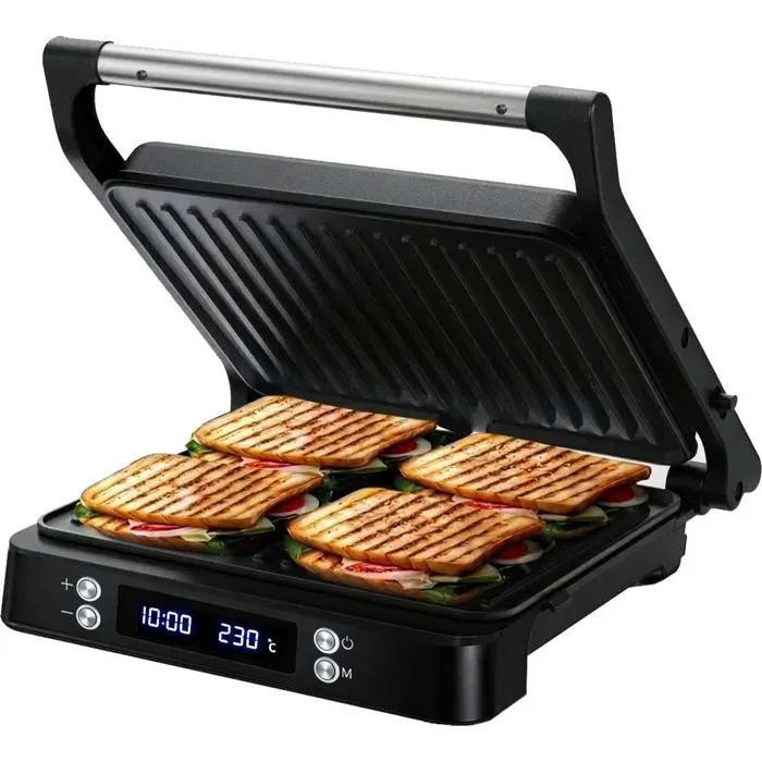 Appareil À Croque-Monsieur Xl - Panini - Fonction Minuterie - Contrôle De La Température - Pour 4 Sandwichs - Appareil À Cro[AC111]