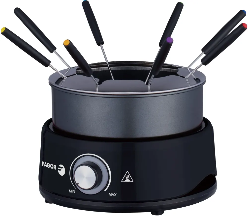 Appareil à fondue FAGOR - FGFD8 - Capacité 16L - Jusquà 8 personnes - Thermostat réglable - 800W