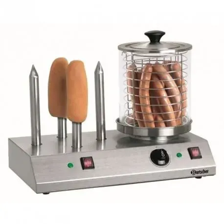 Appareil à Hot Dog - Bartscher - 4 Plots - Acier Inoxydable - Température Réglable - 096 kW