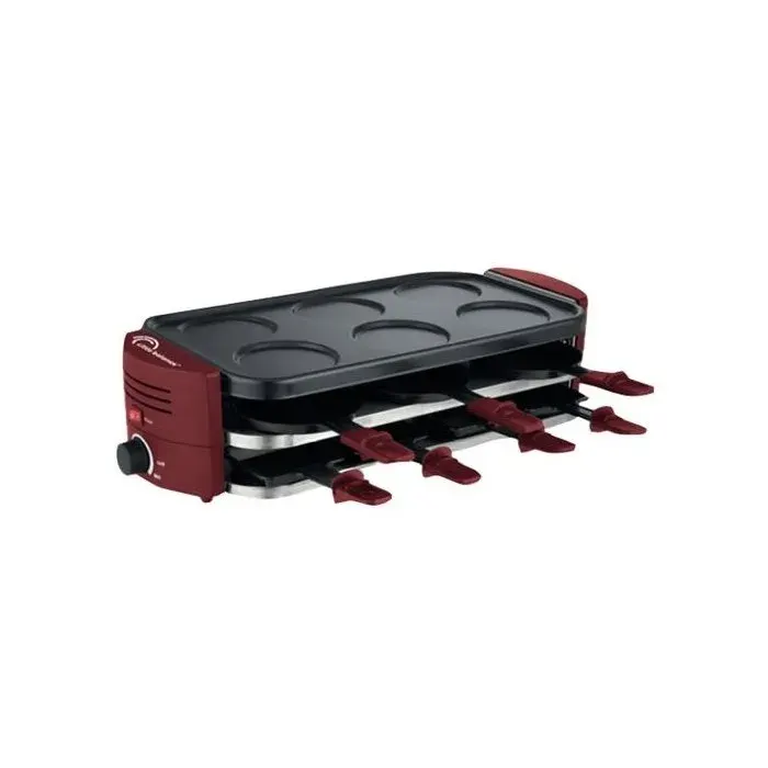 Appareil à raclette 3-en-1 - LITTLE BALANCE - Fun Party - 8 personnes - 1600 W - Piment