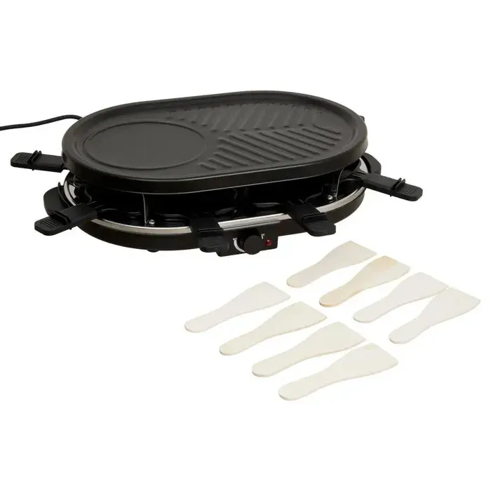 Appareil à Raclette 8 Personnes 47cm Noir