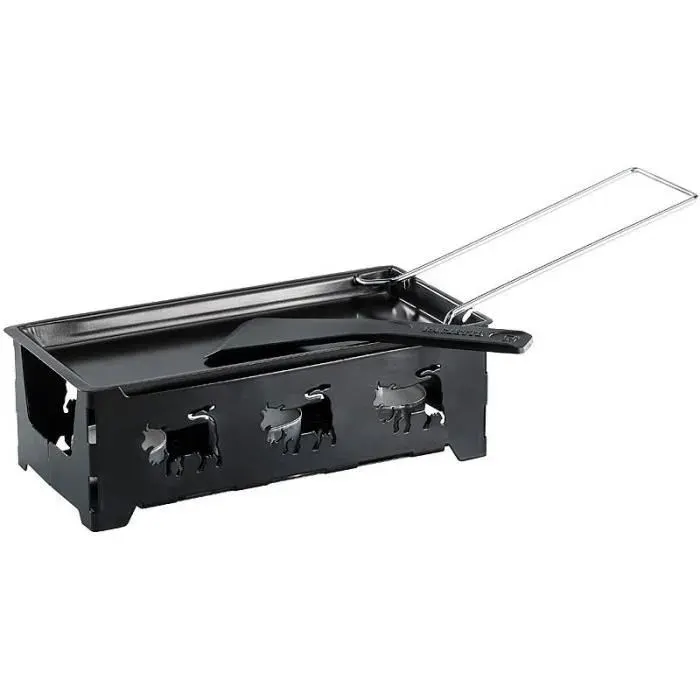 Appareil à raclette à bougie - ROSENSTEIN & SOHNE - pour 2 personnes - Poêlon amovible - Motif convivial