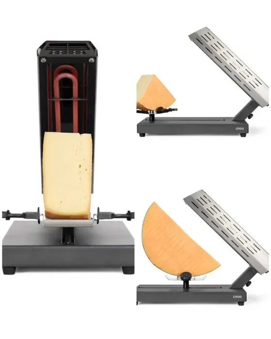 Appareil à raclette - Haute Qualité - 600W - Pour 8 personnes - Socle pivotant - Thermostat ajustable