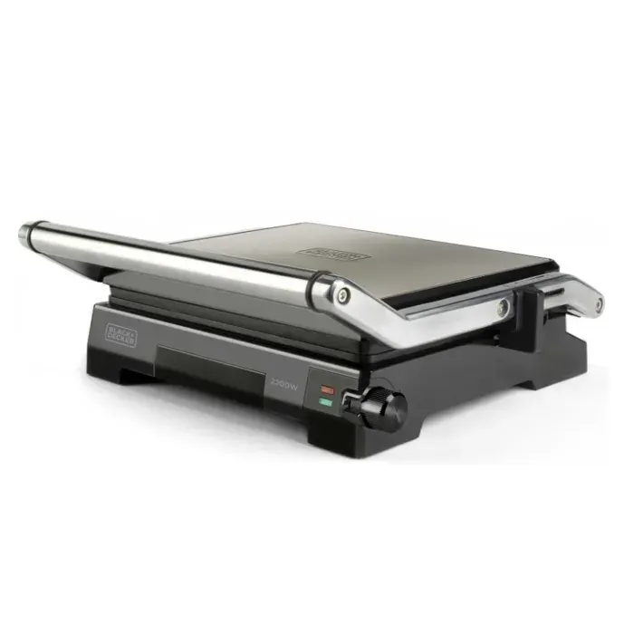 Appareil à sandwich - BLACK+DECKER - BXGR2200E - 2200W - 6 positions - Plaque 145x23cm