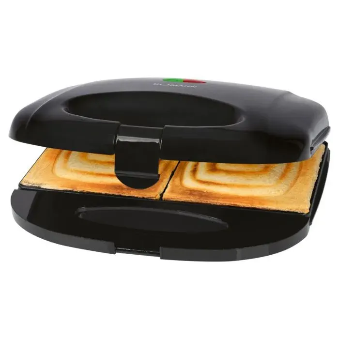 Appareil à Sandwich - BOMANN - ST6074CB - Noir - Revêtement antiadhésif - 680-820 W