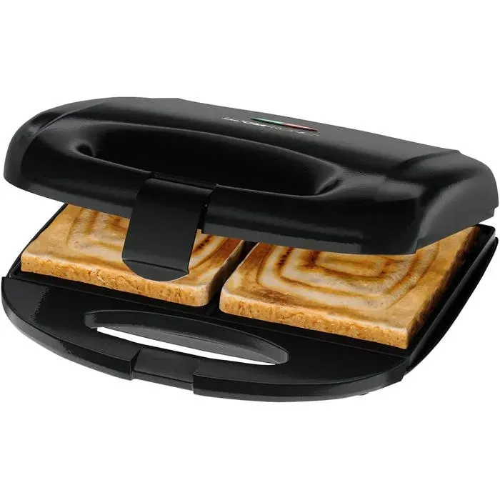 Appareil À Sandwich/Croque-Monsieur St3814 Noir Plaques Carrées Antiadhésives Poignée ifugée Régulateur De Températur[PE456]