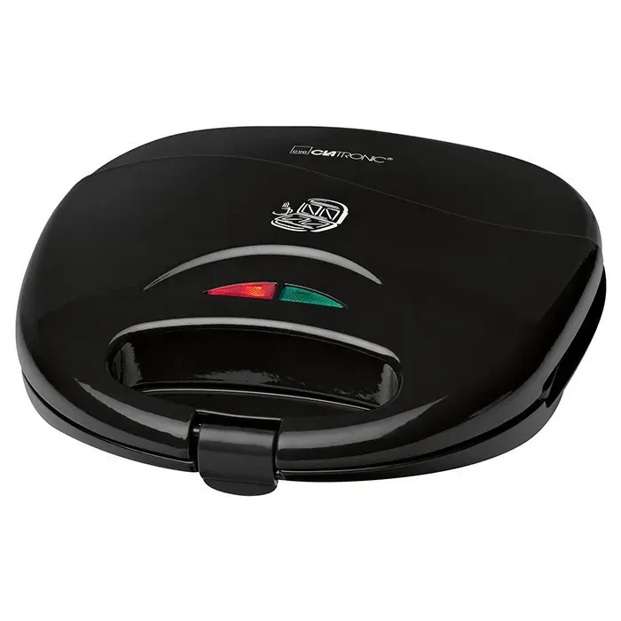 Appareil à Sandwich et Croque Monsieur Clatronic ST 3477 Noir - Plaques triangulaires antiadhésives - 750W