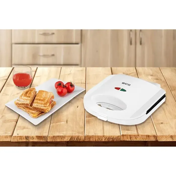 Appareil à Sandwichs - ECG - S 1170 - Revêtement Antiadhésif - 750 W