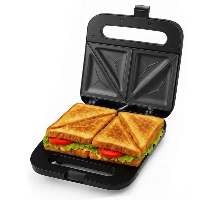 Appareil à sandwichs électrique - SONGHUI - Modèle Standard - Noir - Revêtement antiadhésif - Poignée sécurité