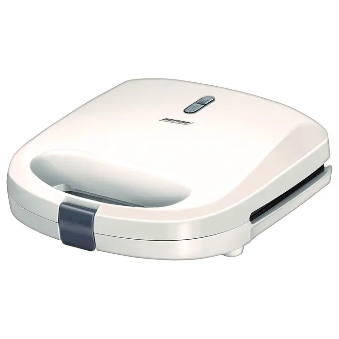 Appareil à Sandwichs pour 2 Sandwiches 4 en Forme de Triangle Antiadhésif MPM MOP-27 750W Blanc