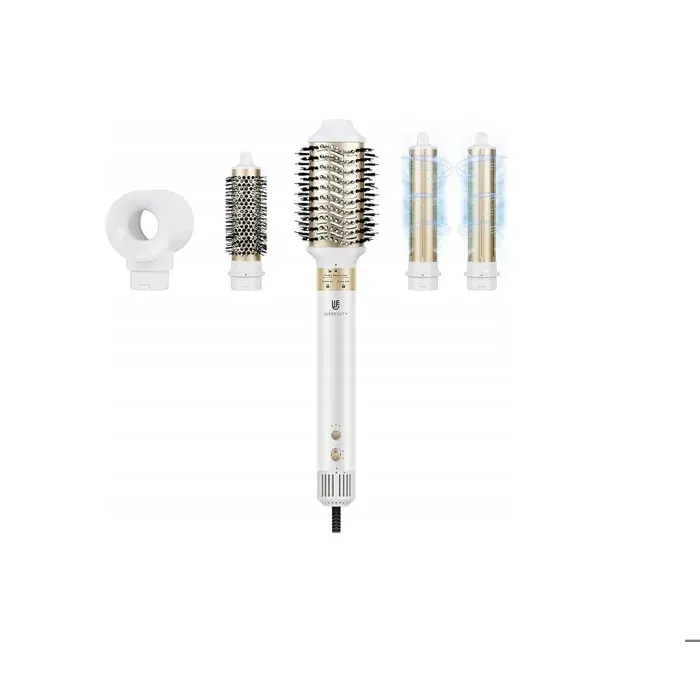 Appareil coiffure 5 en 1 - WeBeauty - F9 - Brosse séchoir blanche - 1000 W / 110000 tr/min - Brosse ovale 60 mm