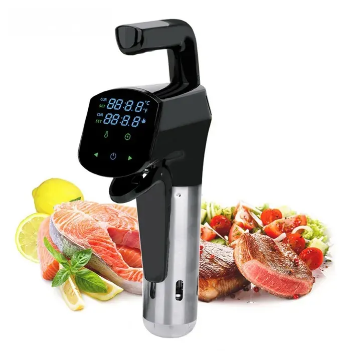 Appareil de cuisson basse température sous vide avec écran digital WiFi bâton de cuisson lente pour cuisine professionnelle noir