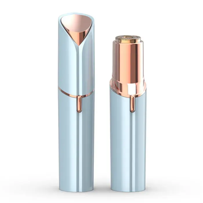 appareil dépilation électrique - USBRechargeable-Convient pour le visage et le corps -Compact et élégant -Réservé aux femmes -bleu