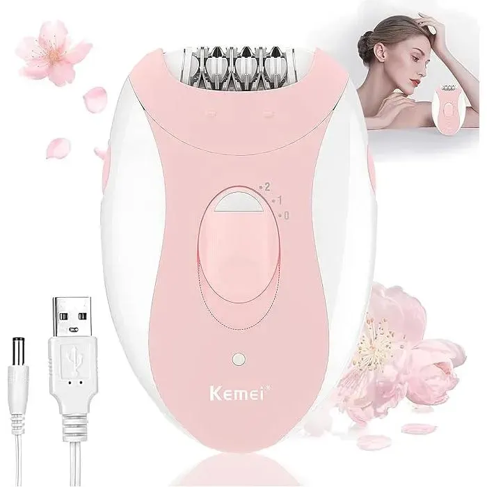 Appareil dépilation pour femmesépilation du visage à 2 vitessesépilation du visagejambesbras et des aisselles - Rose