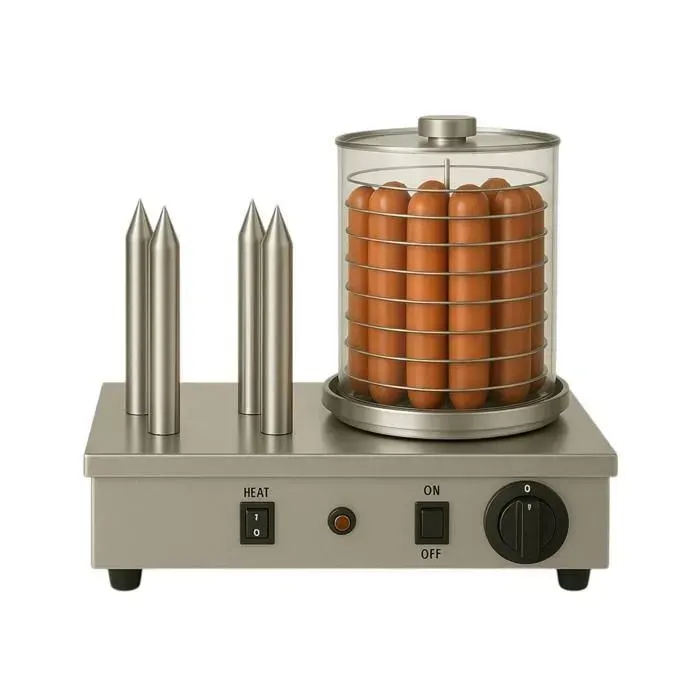 Appareil Hot Dogs électrique - PESAGE MB - 4 plots inox - 08 kW - 230 V - bol 200 mm — coloris Gris