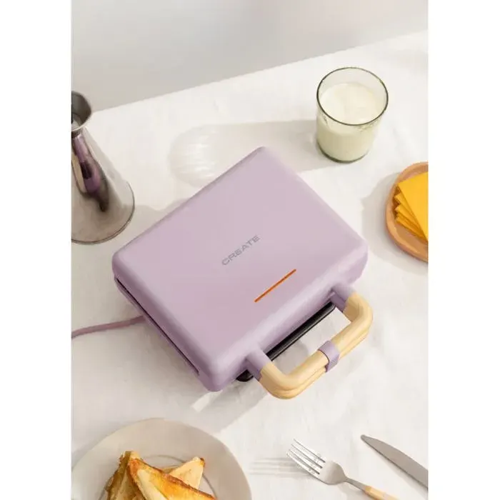 Appareil multifonction cuisine - CREATE - Plaques interchangeables - Gril et gaufrier - Plaques pour croque-monsieur