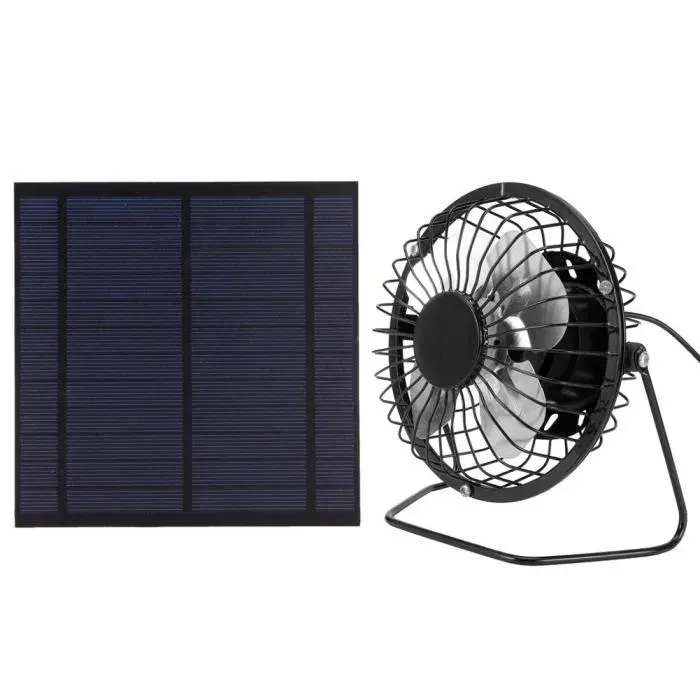 ARAMOX Ventilateur alimenté par panneau solaire Mini panneau solaire 5W avec ensemble de panneaux solaires photovoltaïques pour
