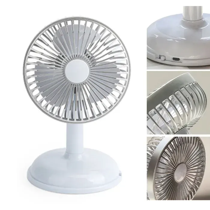 ARAMOX ventilateur électrique vintage Petit Ventilateur Electrique Vintage Portable Simple electromenager ventilateur Bleu clair