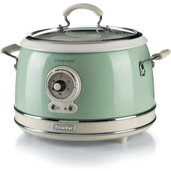Ariete 2904 Cuiseur à riz vintage 35 L - céramique anti-adhésif vapeur sauté mijoteuse réchauffage