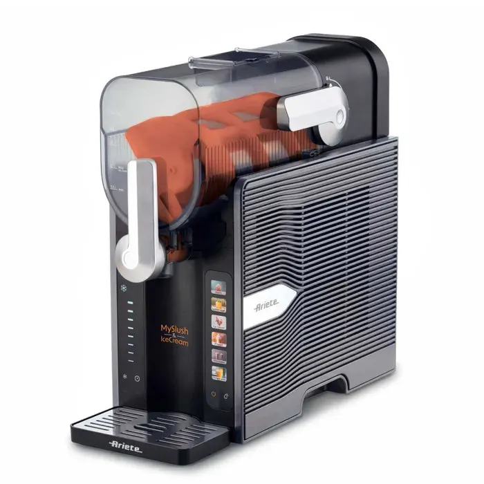 Ariete 655 MySlush & IceCream Macchina per Granite e Gelati 6 Programmi Serbatoio 26L Compressore Senza Ghiaccio 200W