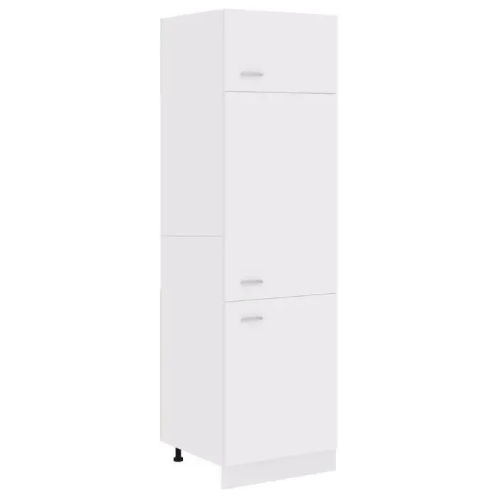 Armoire de réfrigérateur - DUOKON - Blanc - 60x57x207 cm - 3 portes - Aggloméré