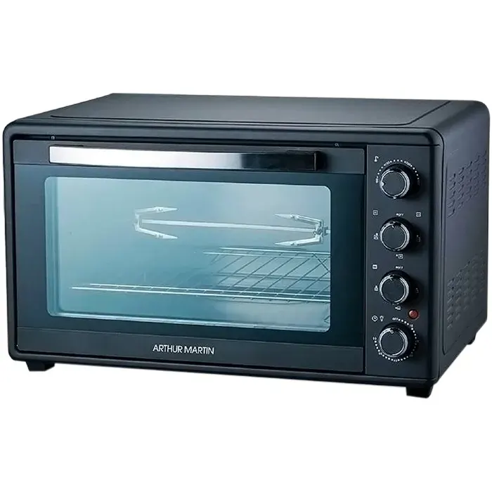 Arthur Martin Four chaleur tournante 45l 2000w noir + tourne-broches - AMP4664